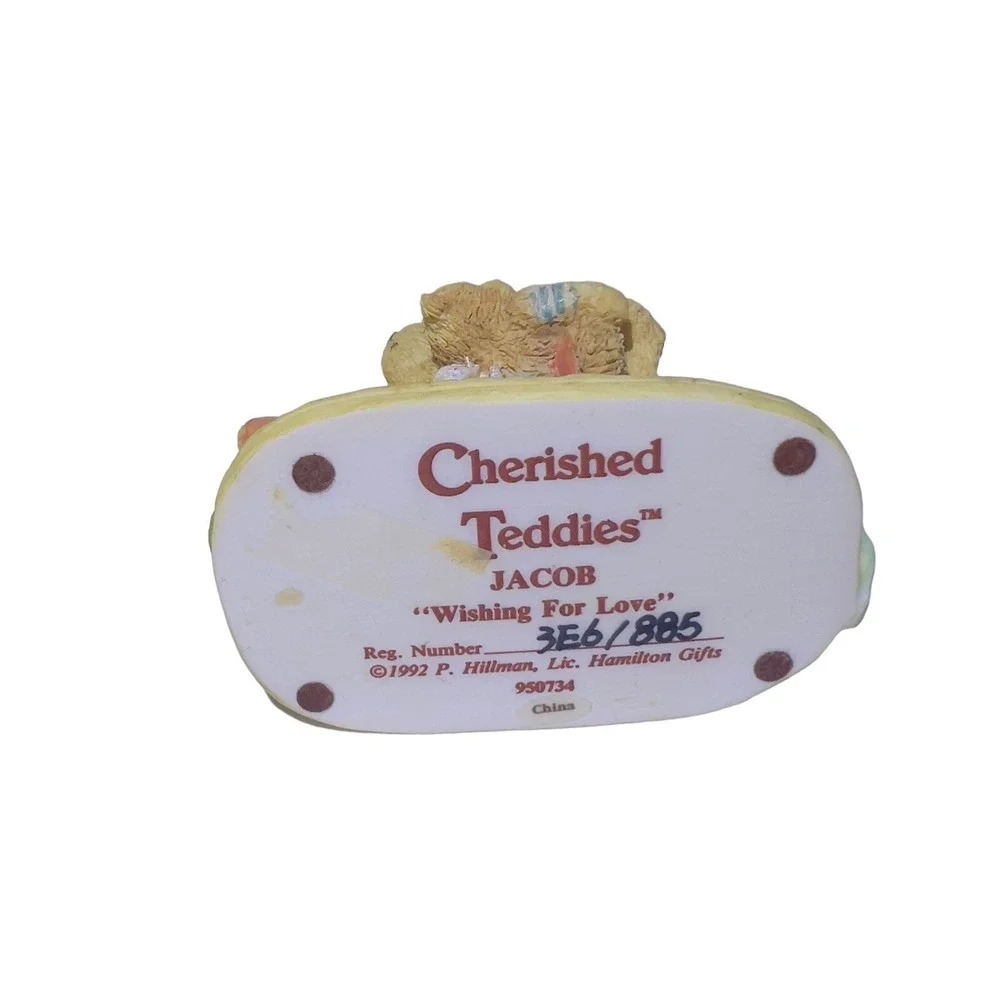 Cherished Teddies‎ Jacob Wishing For Love Christmas #3E6/885 Figurine VTG 1999